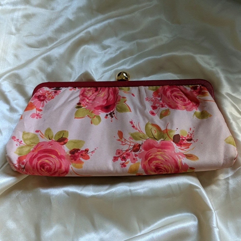 Banana Republic floral clutch purse